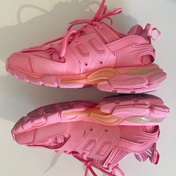 LIKE NEW Balenciaga Track Trainer Sneaker Bubblegum Pink Running Sneakers 38 8 - Picture 11 of 17